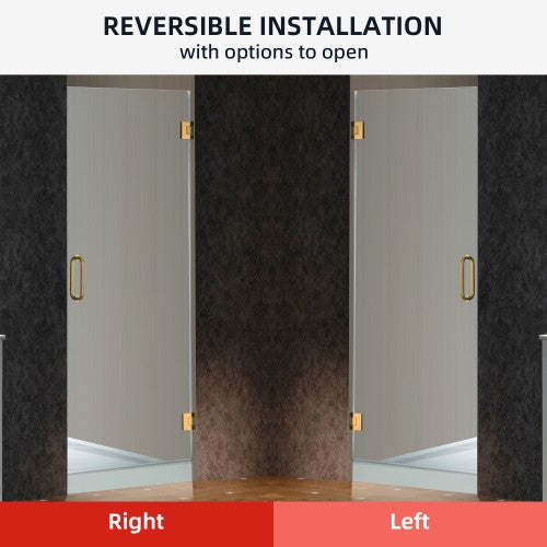 Stainless Steel Brushed Gold Shower Door Brushed Gold 10