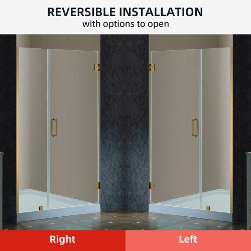 Stainless Steel Brushed Gold Shower Door Brushed Gold 11