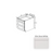 Slim Shaker Style Wood Dove White Vanity Drawer Base Dove White 1