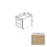 Slim Shaker Style Wood White Oak Vanity Drawer Base White Oak 1