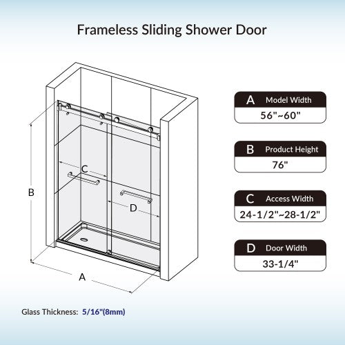 Stainless Steel Chrome Shower Door Chrome 6