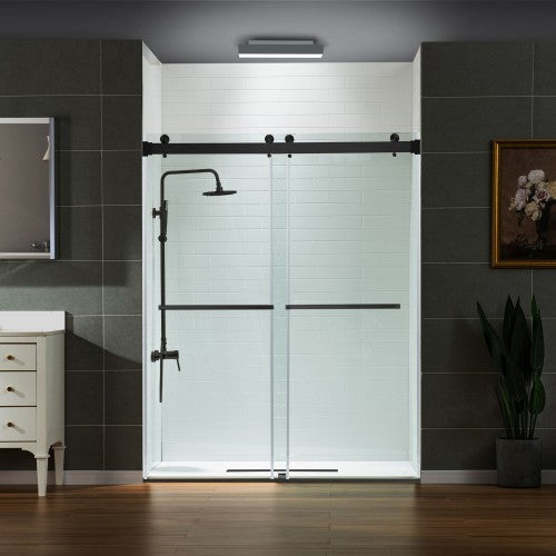 Stainless Steel Matte Black Shower Door Matte Black 1