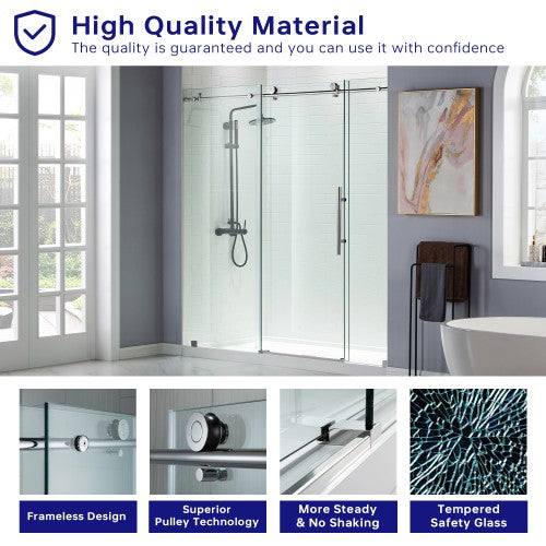 Stainless Steel Chrome Shower Door Chrome 2