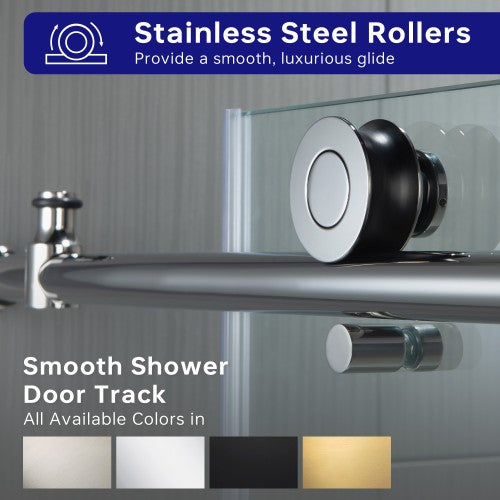 Stainless Steel Chrome Shower Door Chrome 5
