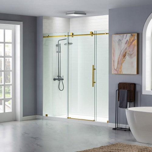 Stainless Steel Brushed Gold Shower Door Brushed Gold 1