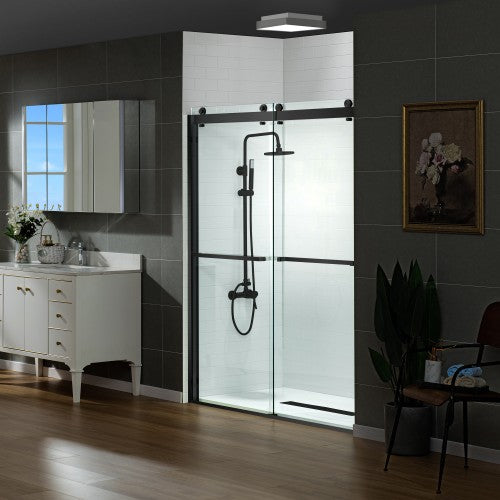 Stainless Steel Matte Black Shower Door Matte Black 3