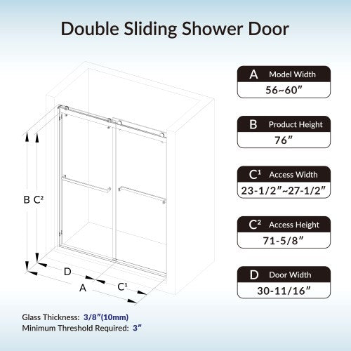 Stainless Steel Matte Black Shower Door Matte Black 7