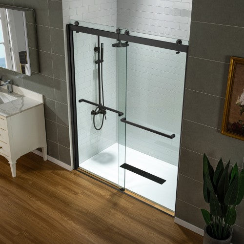 Stainless Steel Matte Black Shower Door Matte Black 10
