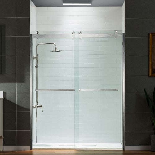 Stainless Steel Brushed Nickel Shower Door Brushed Nickel 1