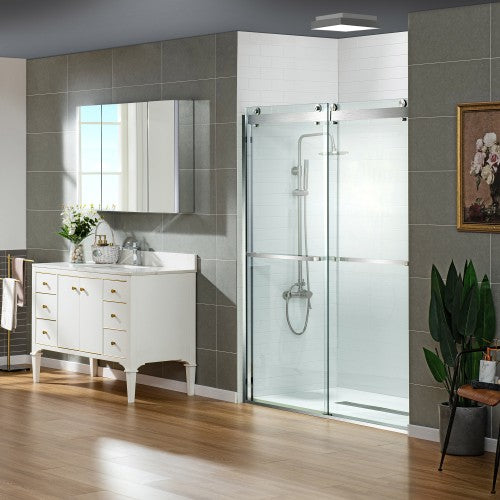 Stainless Steel Brushed Nickel Shower Door Brushed Nickel 3