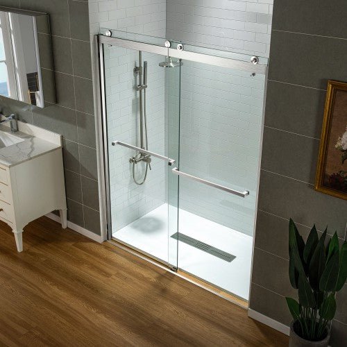 Stainless Steel Brushed Nickel Shower Door Brushed Nickel 11