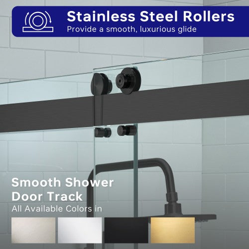 Stainless Steel Matte Black Shower Door Matte Black 3