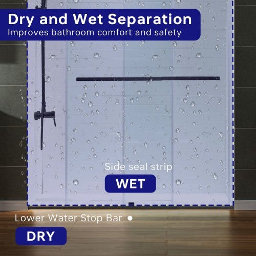 Stainless Steel Matte Black Shower Door Matte Black 5