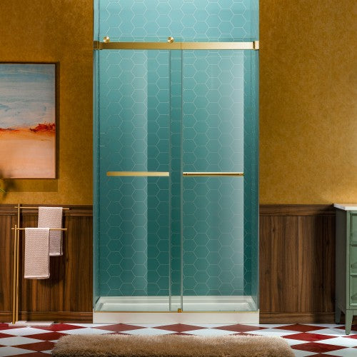 Stainless Steel Brushed Gold Shower Door Brushed Gold 1