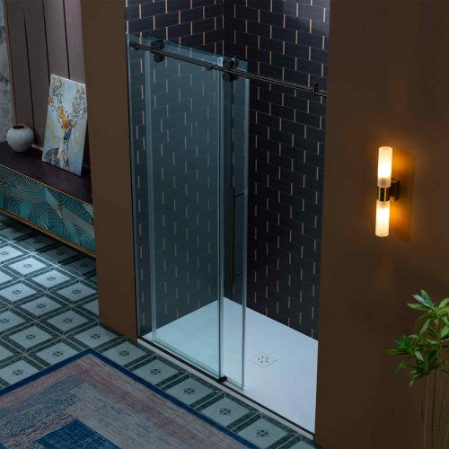Stainless Steel Matte Black Shower Door Matte Black 1