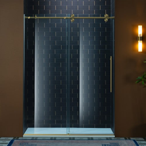 Stainless Steel Brushed Gold Shower Door Brushed Gold 1