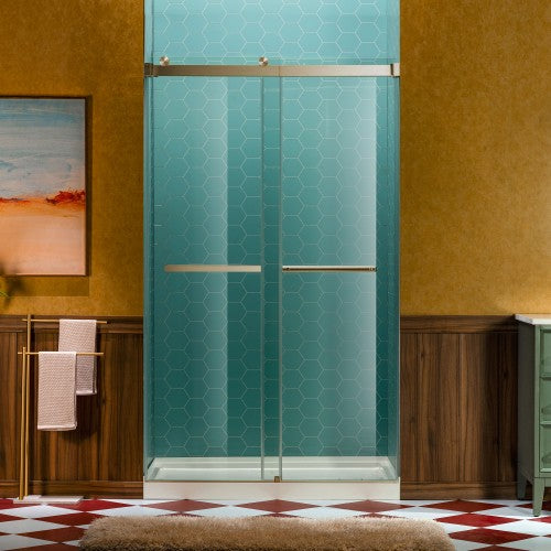 Stainless Steel Brushed Bronze Shower Door Brushed Bronze 1