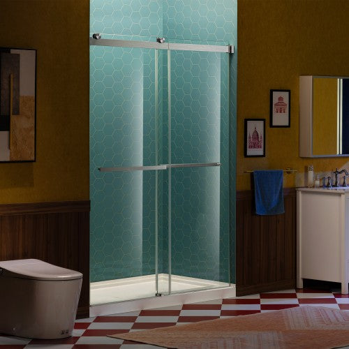 Stainless Steel Brushed Nickel Shower Door Brushed Nickel 1