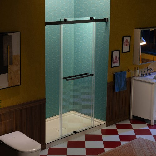 Stainless Steel Matte Black Shower Door Matte Black 4