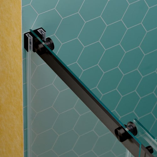 Stainless Steel Matte Black Shower Door Matte Black 6