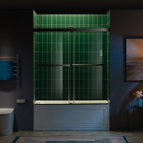 Stainless Steel Matte Black Shower Door Matte Black 1