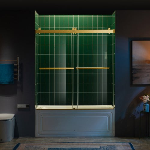 Stainless Steel Brushed Gold Shower Door Brushed Gold 1