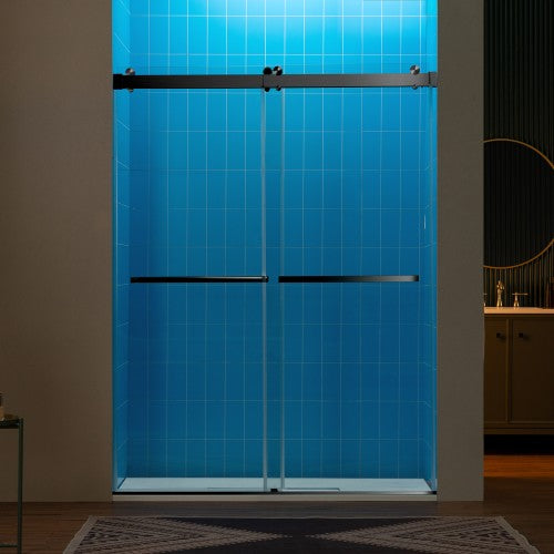 Stainless Steel Matte Black Shower Door Matte Black 1