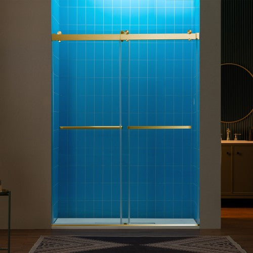 Stainless Steel Brushed Gold Shower Door Brushed Gold 1
