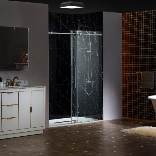 Stainless Steel Brushed Nickel Shower Door Brushed Nickel 2