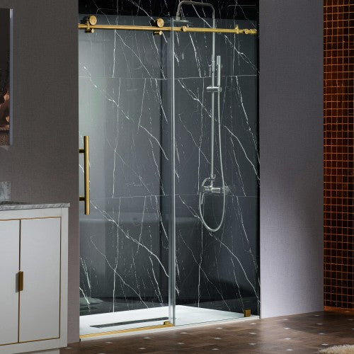 Stainless Steel Brushed Gold Shower Door Brushed Gold 1