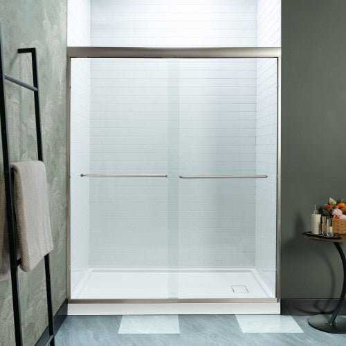 Stainless Steel Brushed Nickel Shower Door Brushed Nickel 1