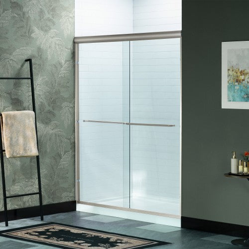 Stainless Steel Brushed Nickel Shower Door Brushed Nickel 2