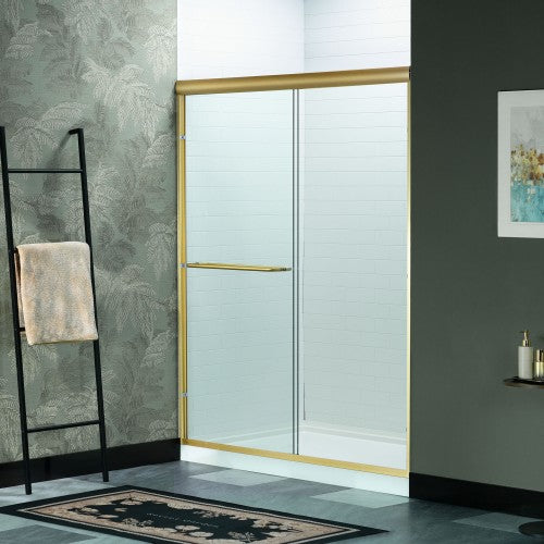 Stainless Steel Brushed Gold Shower Door Brushed Gold 3