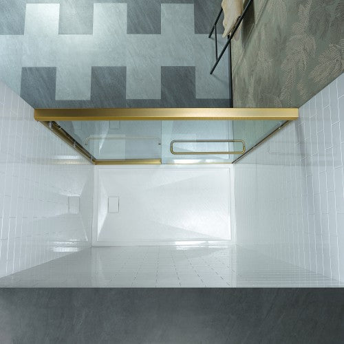 Stainless Steel Brushed Gold Shower Door Brushed Gold 5