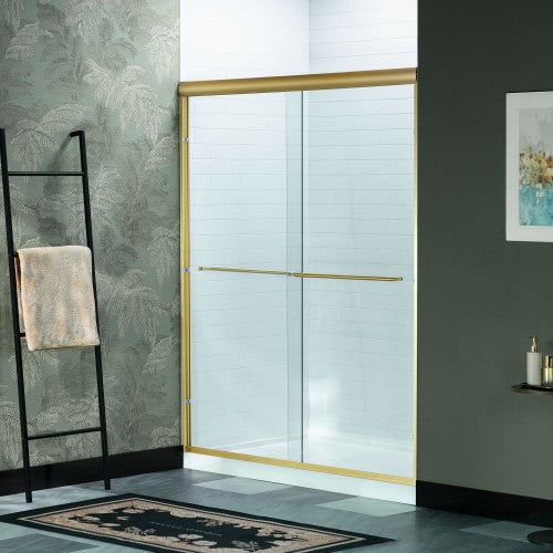 Stainless Steel Brushed Gold Shower Door Brushed Gold 2