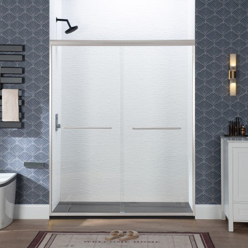 Stainless Steel Brushed Nickel Shower Door Brushed Nickel 1