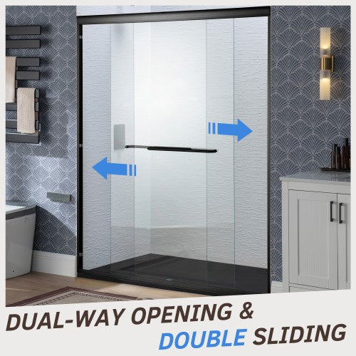 Stainless Steel Matte Black Shower Door Matte Black 3