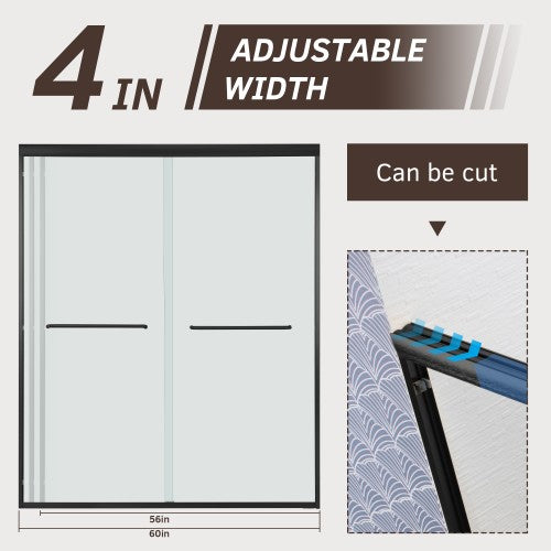 Stainless Steel Matte Black Shower Door Matte Black 5