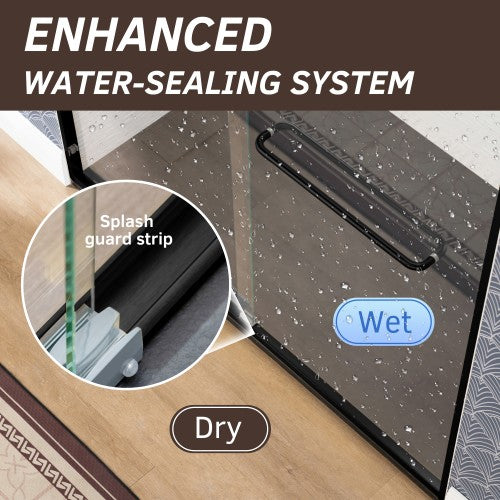 Stainless Steel Matte Black Shower Door Matte Black 6