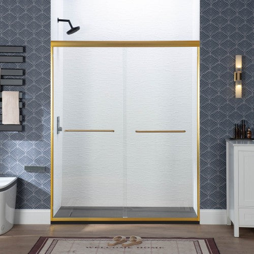 Stainless Steel Brushed Gold Shower Door Brushed Gold 1