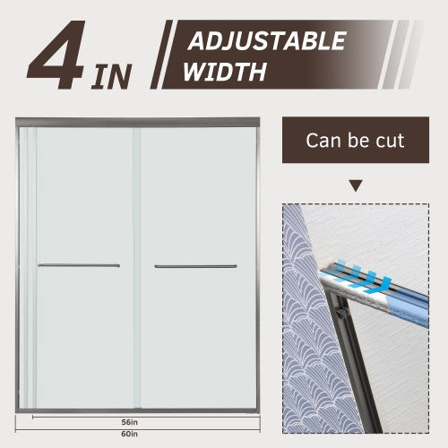 Stainless Steel Brushed Nickel Shower Door Brushed Nickel 4