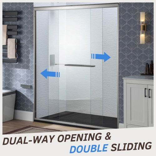 Stainless Steel Brushed Nickel Shower Door Brushed Nickel 5