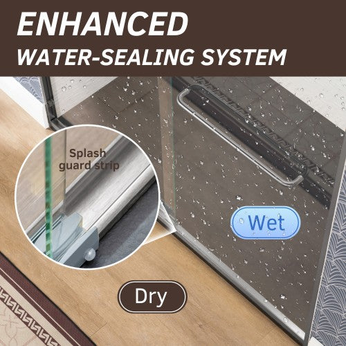 Stainless Steel Brushed Nickel Shower Door Brushed Nickel 6
