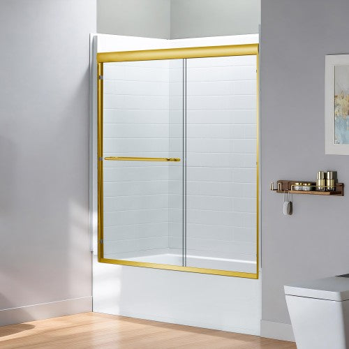 Stainless Steel Brushed Gold Shower Door Brushed Gold 1
