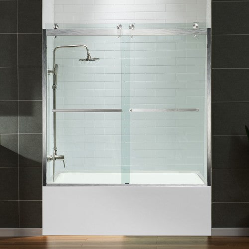Stainless Steel Brushed Nickel Shower Door Brushed Nickel 1