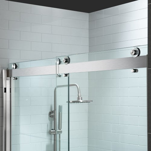 Stainless Steel Brushed Nickel Shower Door Brushed Nickel 3