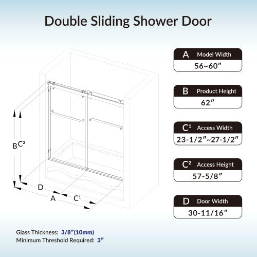 Stainless Steel Brushed Nickel Shower Door Brushed Nickel 7