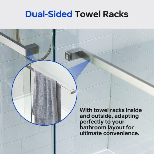 Stainless Steel Brushed Nickel Shower Door Brushed Nickel 9