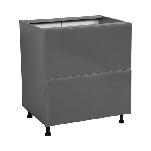 Wallkitchens Wood Grey Glossy Base Cabinet Grey Glossy 1