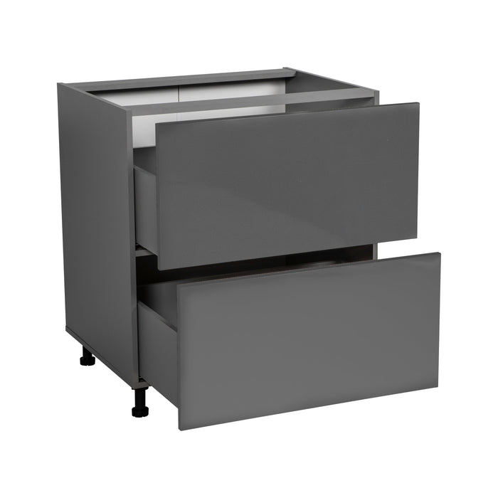 Wallkitchens Wood Grey Glossy Base Cabinet Grey Glossy 2